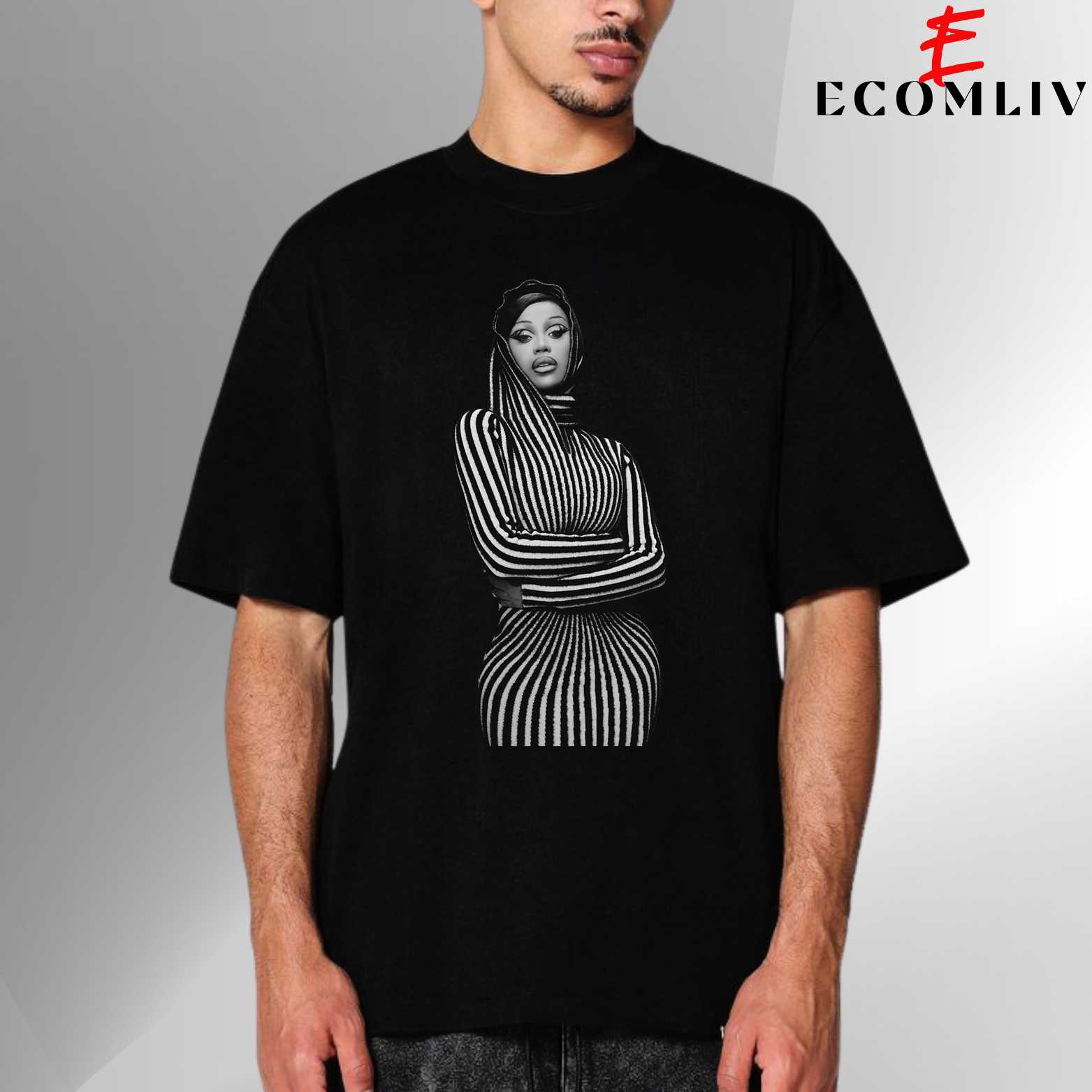 Cardi B Retro Rap Tee, Unisex Trap Streetwear